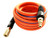 SANFU Hybrid PVC Rubber 3 8ID x 25ft  300PSI Durable  Lightweight  Air Compressor Hose with 1 4 Industrial Brass Coupler and Plug  Bend Restrictors  Orange 25