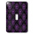 3dRose lsp_338011_1 Light Switch Cover  Purple and Black Framed Skulls Gothic Pattern