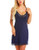 RSLOVE Women Plus Size Lingerie Nightgown Sleepwear Lace Chemises Full Slip Babydoll Dark Blue XXL