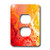 3dRose lsp_7405_6 Red And Gold Swirls 2 Plug Outlet Cover Multicolor