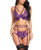 Avidlove Garter Lingerie for Women Lace Bralette and Panty Set Sexy Strappy Teddy Bodysuit Purple