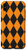 iPhone XS Max Black Orange Checkered Pattern Halloween Themed Case