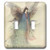 3dRose lsp_79098_2 Peacock Angel Vintage Double Toggle Switch
