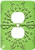 3dRose LLC lsp_8418_6 Lime Green Snowflake 2 Plug Outlet Cover