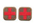 EJG 2 pieces Cross Medic Tactical Patch 2x2 Military Patch Morale Patch With Hook & Loop - Embroidery (Brown and Red)