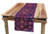 Lunarable Batik Table Runner  Eastern Droplet-Shaped Paisley Inspired Traditional Forms Vivid Colors Image  Dining Room Kitchen Rectangular Runner  16" X 72"  Purple Pink