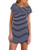 OURS Womens's Casual Dresses Summer Short Sleeve Striped Tee Shirt Tunic Dress  XL  Navy Blue