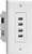 Insignia 4.8A 4-Port USB Charger Wall Outlet - White - Model: NS-HW42A018