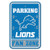 NFL Detroit Lions Fan Zone Plastic Parking Sign  Blue