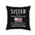 Firefighter Fireman Firewoman Gifts Proud Sister Of A Firefighter Thin Red Line US American Flag Throw Pillow  16x16  Multicolor