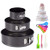 Springform Pan Set 3PCS Round Baking Pans  4" 7" 9"  Non-Stick Springform Pan with Removable Bottom Cake Pans Set Detachable Bakeware Chseecake Pans for Pizzas Quiches Enthusiast