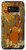 Galaxy S8 Deer Buck with Flag on Camo with Orange Background Case Case