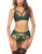ADOME Women Lingerie Sets with Garter Belt 3 Piece Lace Babydoll Lingerie Sexy Bra and Panty Set  Dark Green  XX-Large