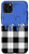 iPhone 11 Pro Max Cute Blue Wave Paint Spill on Black  and  White Plaid Pattern Case