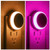 LED Night Light  with Dusk to Dawn Sensor  Diffused Light  Energy Efficient  Plug in Night Light  Warm White Night Light  2 Pack  and Pink Night Light  2 Pack