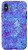 iPhone X XS Purple and Blue Paint Splash Design Case