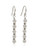 Sterling Silver Moonstone Gemstone Beaded Bar Dangle Earrings - June Birthstone