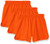 Soffe Girls' Authentic Cheer Short  Orange  Small  3-Pack