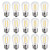 YiLighting (15-Pack) UL-Listed S14 2W Dimmable E26 Edison Light Bulbs for Outdoor String Lights Replacement Bulbs (2W LED Bulbs)