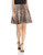 Star Vixen Women's Full Short Ponte Knit Skater  Brown Python  Medium