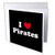 3dRose I Love Pirates - Greeting Cards  6 x 6 inches  set of 12  gc_16569_2
