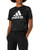 adidas womens Essentials All Over Print Tee Black White Medium