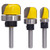 Wolfride 3pcs Dish Carving Bits Dish Cutter Router Bits Bowl and Tray Router Bits