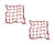 Mauto Bicycle Cargo Net 15"x15" 2pcs  red