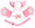 Beelittle Cat Cosplay Costume Kitten Ears Tail Collar Paws Cat Cosplay Collection 5 Pack  Pink