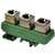 Electronics-Salon Slim DIN Rail Mount RJ50 10P10C 3 Jacks Splitter Buss Board Interface Module.