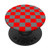 Gray and Red Checkered Pattern Checkerboard Red Gray PopSockets Grip and Stand for Phones and Tablets