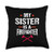 JonFriday USA Fire Department Firefighter Gifts My Sister Is Firefighter Vintage Thin Red Line Brother Gift Throw Pillow  18x18  Multicolor