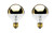 Dysmio Incandescent G25 Medium Screw Base  E26  Light Bulb  40 Watt  Half Gold 2 Pack