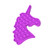 Push pop Bubble Sensory Fidget Toy  Unzip Mental Arithmetic Toys  Silicone Stress Reliever Toy  Squeeze Sensory Adults Children Toys  Educational Toys-Unicorn  Purple