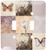 3dRose  lsp_79386_2 Vintage Earth Tones Collage with Iris And Butterflies Double Toggle Switch