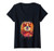 Womens Colorful Shih Tzu Dog Breed Owner Paint Lover Painting Gift V-Neck T-Shirt