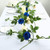 Efavormart 6 ft Royal Blue Silk Rose 5 Flowers Garland with Bendable Wire Vines Artificial Flower Garlands with Leaves for Weddings