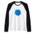 Blue Paint Spill  Art Paint Splash Splatter Cool Simple Gift Raglan Baseball Tee
