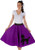 Kidcostumes Adult Poodle Skirt with Musical Note Printed Scarf Purple