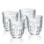 10-ounce Plastic Water Tumblers  Set of 4 Transparent Unbreakable Drinking Glasses Clear Acrylic Reusable Juice Wine Cups for Home Picnic Party  Dishwasher Safe  Stackable