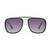 GLINDAR Square Polarized Aviator Sunglasses for Men Women Oversized Metal Frame Grdient Lens Black   Grdient Purple
