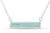 AFFY 14k White Gold Over Sterling Silver Thin Bar Synthetic Opal Necklace Pendant 16" Chain
