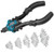 ORFELD Rivet Gun  11'' Hand Heavy Duty Rivet Tool with 50pcs Rivets  5 Replaceable Nosepieces 5 in 1 Hand Riveter.