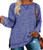 Women's Plus-Size Tops Long Sleeve Shirts Casual Fall Tunic Side Split Pullover Sweatshirts Blue
