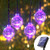 Solar Halloween String Lights Outdoor - 36ft 8 Mode 60 LED Purple Lights for Patio Solar Powered Waterproof Mini Globe Crystal Bulb Lights String for Halloween Decoration  Garden  Yard  Outdoor Decor