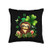 St Patricks Day Green Shamrock Decorations Gifts St. Patrick's Day Sloth Green Buffalo Plaid Shamrock Women's Throw Pillow  16x16  Multicolor