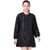 KAHOT Professional Salon Smock Stylist Jacket Cosmetology Uniform Zipper Hairdressing Cape Hairdresser Work Clothes Hair Beauty SPA Guest Client Kimono Gown  XL  Black
