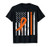 MS Multiple Sclerosis Awareness Orange Ribbon US Flag Gift T-Shirt