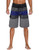 Unitop Men's Quick Dry Striped Print Swim Trunk Surfing Beach Board Shorts Royal Blue-32