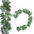 2 Pack Artificial Eucalyptus Garland with Willow Leaves 6.5Ft Fake Silver Dollar Eucalyptus Willow Leaves Vines Wreath Party Wedding Backdrop Wall Arch Decorations Evergreen Faux Greenery Garland